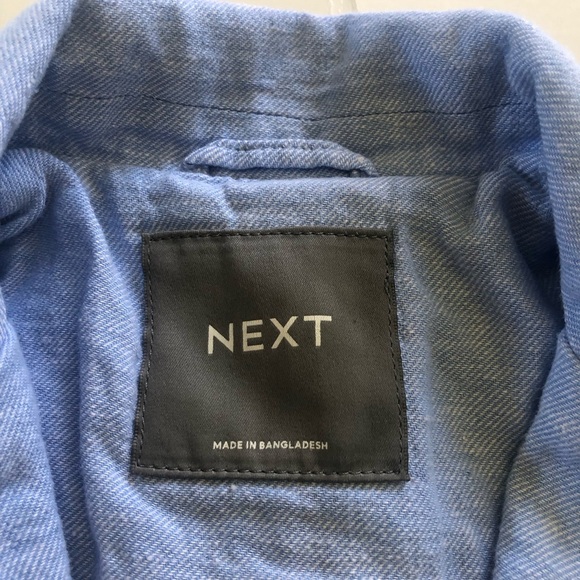 Next Light Blue Little Boys Linen Blend Blazer and Shorts Size 3-4yrs - Picture 7 of 16